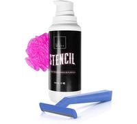 Stencil Tattoo 200 ml + Cuchillas de Depilación Desechables 1 Hoja | Pack Uso Profesional para Tatuajes. Gel Loción Fijadora Plantillas + Cuchillas Desechables Una Hoja