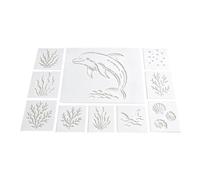 Stencils for Crafts Reusable Reusable - Sea Animal Mural Drawing Decoration