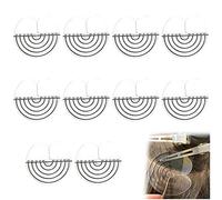 Stencils para Extensiones de Cabello,Protección de Pelo Stencils para Extensión de Pelo,Plantilla de espaciador para extensiones de cabello,con escala,para Unir Extensiones Queratina,10 piezas