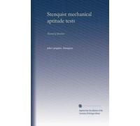 Stenquist mechanical aptitude tests: Manual of directions
