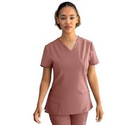 Stenso Nobby Uniformes Sanitarios Mujer Elastica - Casaca Sanitaria Mujer Stretch - Camisa Sanitaria Spandex Color de Malva L
