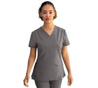 Stenso Nobby Uniformes Sanitarios Mujer Elastica - Casaca Sanitaria Mujer Stretch - Camisa Sanitaria Spandex Grafito 2XL
