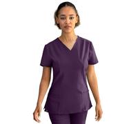 Stenso Nobby Uniformes Sanitarios Mujer Elastica - Casaca Sanitaria Mujer Stretch - Camisa Sanitaria Spandex Mermelada Morada M
