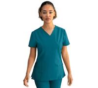 Stenso Nobby Uniformes Sanitarios Mujer Elastica - Casaca Sanitaria Mujer Stretch - Camisa Sanitaria Spandex Azul caribeño M