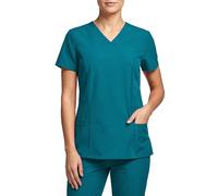 Stenso Nobby Uniformes Sanitarios Mujer Elastica - Casaca Sanitaria Mujer Stretch - Camisa Sanitaria Spandex Azul caribeño L