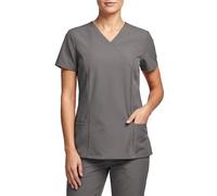 Stenso Nobby Uniformes Sanitarios Mujer Elastica - Casaca Sanitaria Mujer Stretch - Camisa Sanitaria Spandex Grafito XL