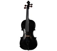 Stentor Violín arlequín tamaño 4/4, violín para intermedios con arco de fibra de vidrio P&H, estuche ligero, instrumento de cuerda colorido 1401ABK, negro