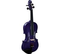 Stentor Violín arlequín tamaño 1/2, violín para intermedios con arco de fibra de vidrio P&H, estuche ligero, instrumento de cuerda colorido 1401EPU, morado