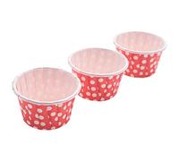 Steowsey 100X Paper Cupcake Liner Muffin Candy Nut Snack Bocaditos para Hornear Postres una Prueba de Grasa Color: Rojo Punto: 3.8Cmx3Cmx5Cm