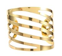 Steowsey 10Pcs Hotel Servilletero Servilletero Servilletero de Metal Hebilla Fiesta de Bodas de Navidad Servilleta Dorada CíRculo Banquete Cena DecoracióN de la Mesa