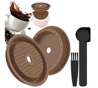 Steowsey 2 tapas reutilizables para cápsulas de café Vertuo recargables con papel de aluminio, fáciles de usar