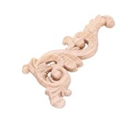 Steowsey CalcomaníA de Madera Tallada Esquina Apliques Onlay Puerta DecoracióN de Pared 12X6Cm Sin Pintar
