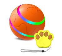 Steowsey Juguetes interactivos para perros Smart Electric Pet Pelota rodante automática, juguetes para perros y gatos para cachorros/perros pequeños a medianos con control remoto, fácil de instalar