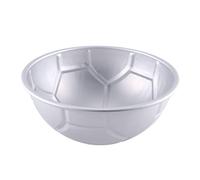 Steowsey Molde de Torta de Futbol en Forma de Bola Redonda Medio 3D Molde de aleacion de Aluminio de Espesamiento 8 Pulgadas Bandeja para Hornear de Cumpleanos