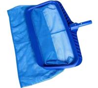 Steowsey Red profesional para piscina, rastrillo de hojas de piscina resistente con malla fina ultra profunda, fácil de instalar, fácil de usar