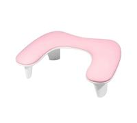 Steowsey Reposabrazos para uñas con forma tecnológica para manicura, cojín de almohada de reposamanos de microfibra grande, color rosa