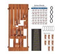 Steowsey Sistema de aprendizaje de acordes de guitarra para principiantes, para tocar la guitarra, ayuda para cantar, herramienta de acordes, asistente de escala, madera roja