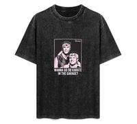 Step Brothers Movie Wanna Go Do Karate In The Garage ? Will Farrell Men's T-Shirt Unisex Black Cotton Hip Hop Print tee Shirts 3XL