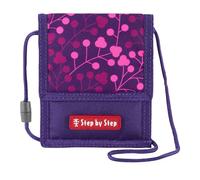 Step by Step Bolso bandolera con ventana para monedas con cremallera, cierre de llave, para colgar en el pecho, a partir de 1er grado, Butterfly Night Ina - Lila - Rosa, Butterfly Night Ina