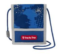 Step by Step Bolso bandolera con ventana para monedas con cremallera, cierre de llave, para colgar en el pecho, a partir de 1er grado, Rocket Novo - Azul