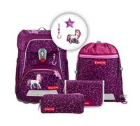 Step by Step Fit Juego de mochilas escolares 5 piezas rosa