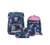 Step by Step Juego de mochila escolar FIT de 5 piezas, macuto ergonómico con reflectores, altura regulable con cinturón de cadera para niños y niñas a partir de 1ª clase, 19 l, Mermaid Delia