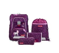 Step by Step Juego de mochila escolar FIT de 5 piezas, macuto ergonómico con reflectores, altura regulable con cinturón de cadera para niños y niñas a partir de 1ª clase, 19 l, Pretty Unicorn Nuala