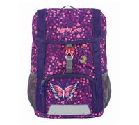Step by Step Juego de mochila infantil con cojín de asiento, ergonómico, con correa de pecho desmontable, para guardería, preescolar y ocio, 13 l, Butterfly Night Ina - Lila y rosa