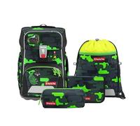 Step by Step mochila escolar Giant Schulranzen-Set 5 -piezas Black Cat Chiko verde oscuro
