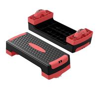 Step de Fitness Ajustable Multifuncional entrenamiento en casa plataforma aeróbica paso ejercicio de equilibrio cubierta a Fitness banco a(Red)