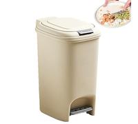 Step Garbage Can - Pop-Up Lid Rectangular Step Garbage Can | Slim Trash Bin With Pedal | Rectangular Steps Cans | Space-Saving Waste Container For Bathroom, Compact Kitchen, ofice & Narrow Corners