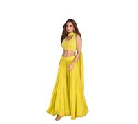 STEP N SHOP.COM Festival Special Women Silk with Embroidery Work Crop Top with Plazzo Set Collection Syr, 3, Large