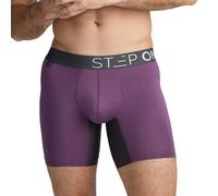 STEP ONE Calzoncillos tipo bóxer para hombre, 1 par, antirozaduras, cómodos que absorben la humedad, con bolsa 3D, Púrpura y gris, X-Large
