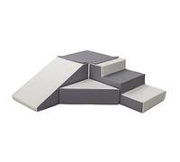 Step & Slide - Juego de espuma suave para jugar en color gris y blanco
