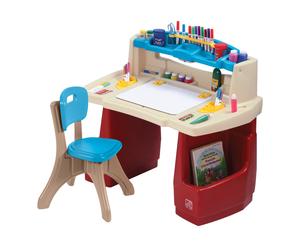 Step2 Deluxe art Master escritorio y silla para ninos | Mesa de creatividad de plastico con espacio de almacenamiento