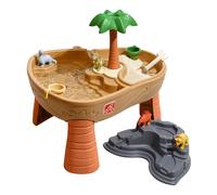 Step2 Dino Dig Mesa de agua y arena con Dinosaurios y Selva | Water Table con 7 accesorios | Juego con agua para ninos en azul | Juguetes de exterior / jardin en azul de plastico