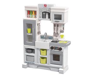 Step2 Downtown DElights Kitchen Cocina para ninos | Cocina creative / infantil de Plastico | Jugueto con 24 accesorios incl. Vajilla y ollas