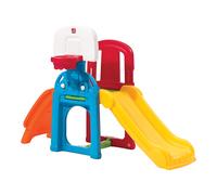 Step2 Game Time Sports Climber Parque infantil con Tobogan y Columpio y muchas opciones de Juego | Zona de Juegos / escalar para ninos | Canasta de Baloncesto, Muro de escalada de Plastico