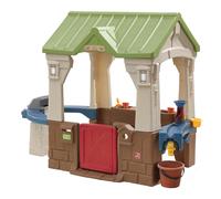 Step2 Great outdoors Casa infantil de Plastico | Casita de Juegos para ninos de Jardin / exterior | incluidos Parilla, Rueda de agua y los accesorios