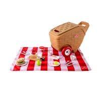 Step2 My First Picnic Basket Juguetes | Cesta de picnic con ruedas y asa incluye un juego de 30 accesorios / mantel de picnic a partir de 1,5 anos