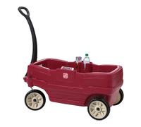 Step2 neighborhood Wagon | Wagon Jouet | Chariot Jouet Rouge, 2 Plazas | Comodo y Seguro con Cinturones de Seguridad incluidos | Facil de Limpiar y Transportar