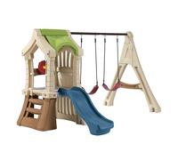 Step2 Play up Gym Set Parque infantil con Tobogan y Columpio | Zona de Juegos / escalar para ninos de plastico | Juguete Jardin / exterior
