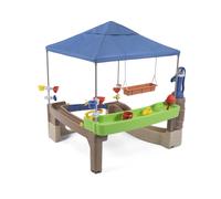 Step2 Pump & Splah Shady oasis Casa para ninos con Juguetes de agua | Patio de Plastico para ninos con Bomba de agua, Mesa de agua y accesorios | apto para Silla de Ruedas