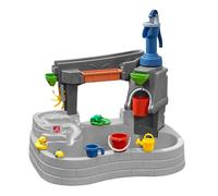 Step2 Pump & Splash Discovery Stone Pond Mesa de agua de Plastico para ninos - Gris | Juguete acuatico / Mesa de Juegos para el Jardin con Conjunto de 10 accesorios