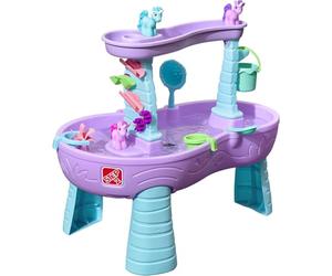 Step2 Rain Showers Unicornio Mesa de Agua, Violeta y Azul | Mesa de Agua y Arena con 13 Accesorios | Juegos de Agua, Juegos de Agua para Ninos, Juegos Agua Jardin | Juegos Jardin Ninos.