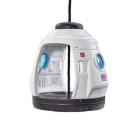 Step2 Space Capsule Columpio 2 en 1, columpio o casita de juegos fija | Doble Space Capsule blanco/negro, para interior o exterior, para 2 ninos