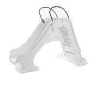 Step2 Vero Poolside Tobogan de piscina de plastico blanco | Tobogan acuatico con peldanos antideslizantes, base lastrable y plastico uV20 para piscinas enterradas | 1,2 metros
