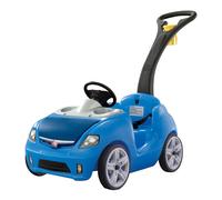 Step2 Whisper Ride Coche para ninos en azul | Carro infantil con Barra de empuje | Vehiculo para ninos / Juguete a partir de 1.5 anos