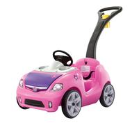 Step2 Whisper Ride Coche para ninos en Rosa | Carro infantil con Barra de empuje | Vehiculo para ninos / Juguete a partir de 1.5 anos