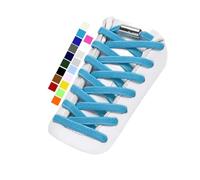 Stepace 2 Pares Cordones Elásticos con Cerradura de Metal, Cordones Ajustables sin Atar para niños y Adultos, Cordones de Zapatos Sin Nudos para Zapatillas Deportivas Pavo Real Azul